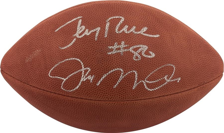 - Joe Montana & Jerry Rice 1989 San Francisco 49ers Game Used Signed Football