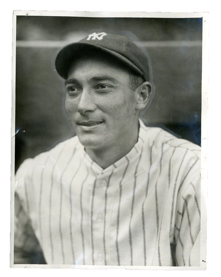 Vintage Sports Photographs - Tony Lazzeri by Charles M. Conlon from "Baseball Magazine"