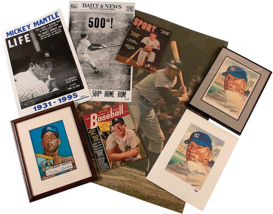- Mickey Mantle Collection with Three Signed Items