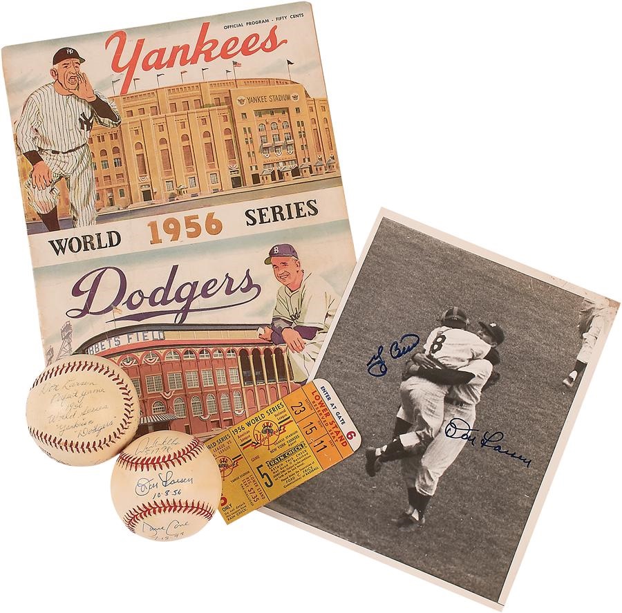 Historic New York Yankee Baseball Collection - 1956 Larsen & Berra Perfect Game Collection (5)
