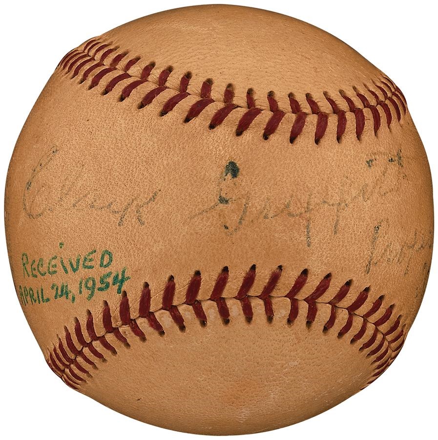 Historic New York Yankee Baseball Collection - Clark Griffith "Started 1887" Single Signed Baseball
