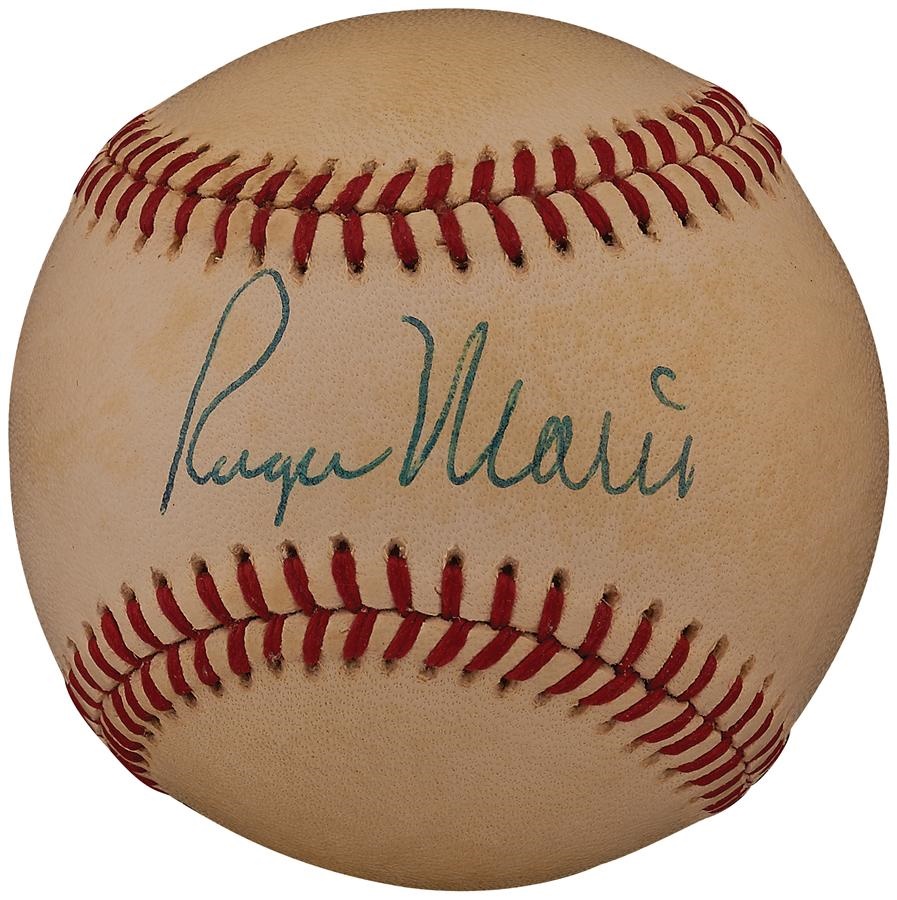 Historic New York Yankee Baseball Collection - Roger Maris Single Signed Baseball