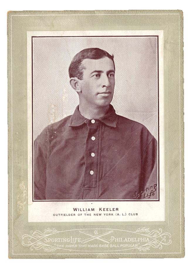 Historic New York Yankee Baseball Collection - Wee Willie Keeler 1902-11 W600 Sporting Life Cabinet (In Uniform)