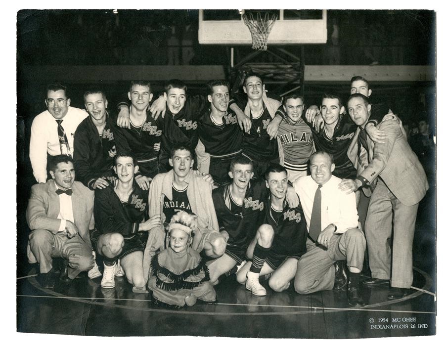 - 1954 Milan Indians Indiana State Basketball Champions Team Signed Photograph