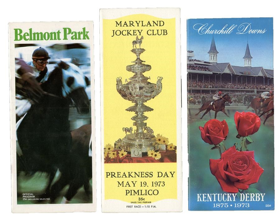 "Secretariat" Complete Set of 3 Pristine Triple Crown Programs