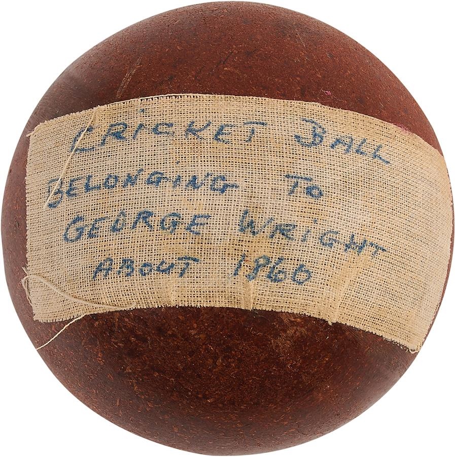 - Circa 1860 George Wright Cricket Ball