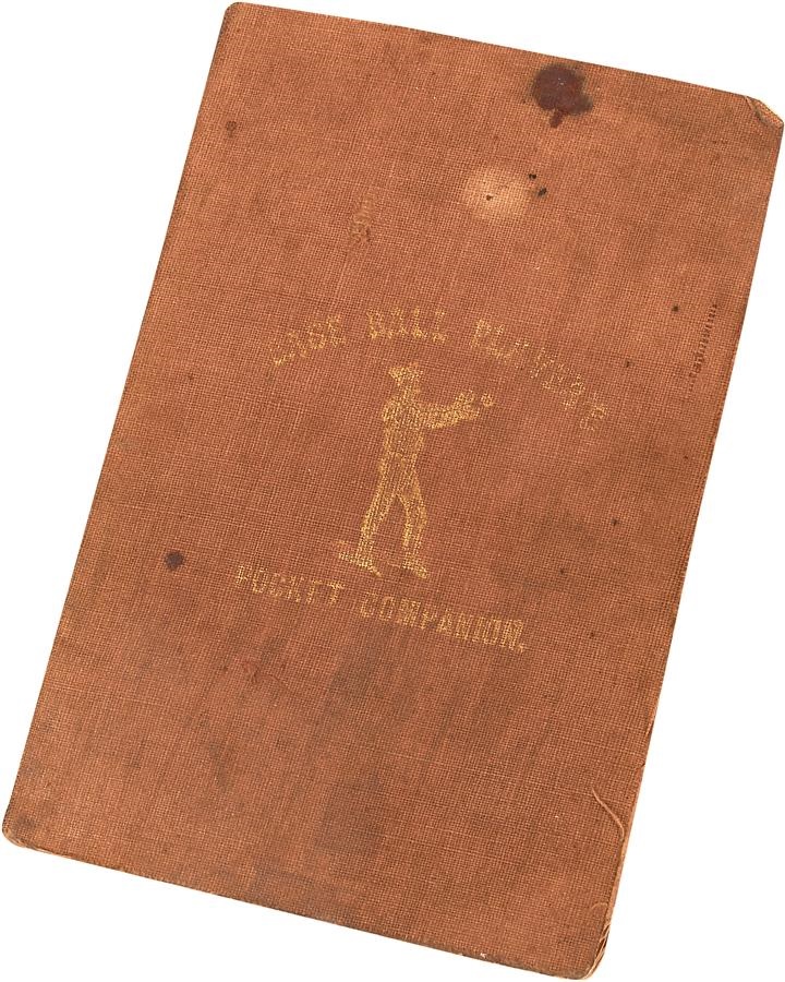 George Wright Family Baseball Collection - George Wright's Personal Copy of Base Ball Player's Pocket Companion With His Hand Drawn Diamond Diagram (1860)
