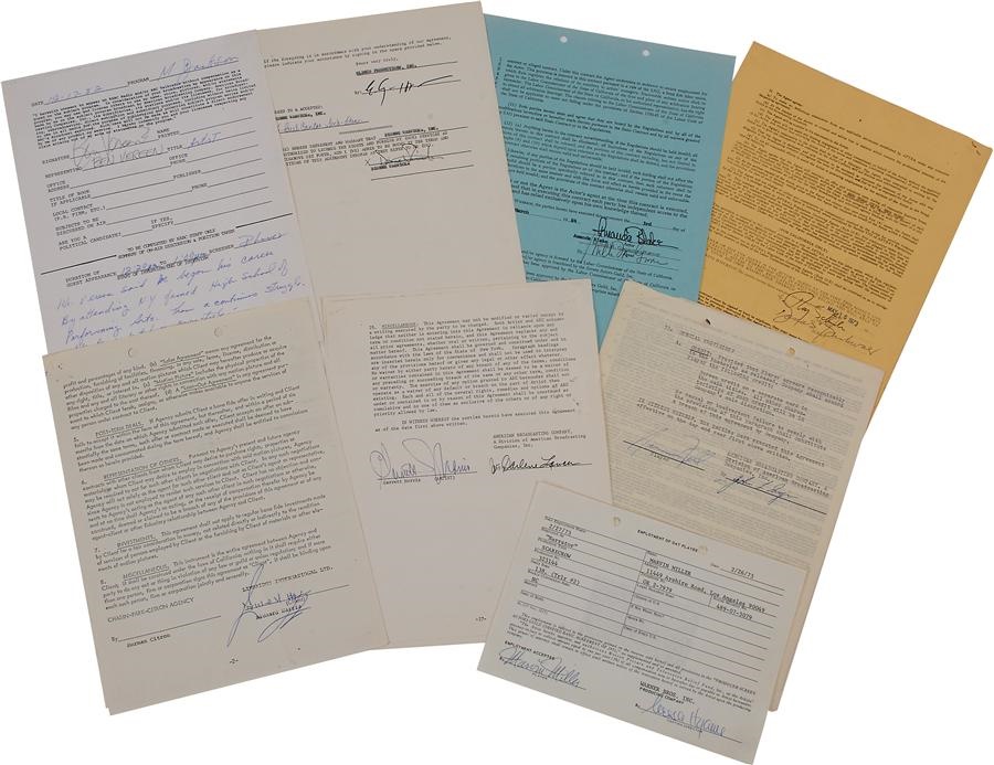 - Collection of Signed Entertainment Contracts (13)