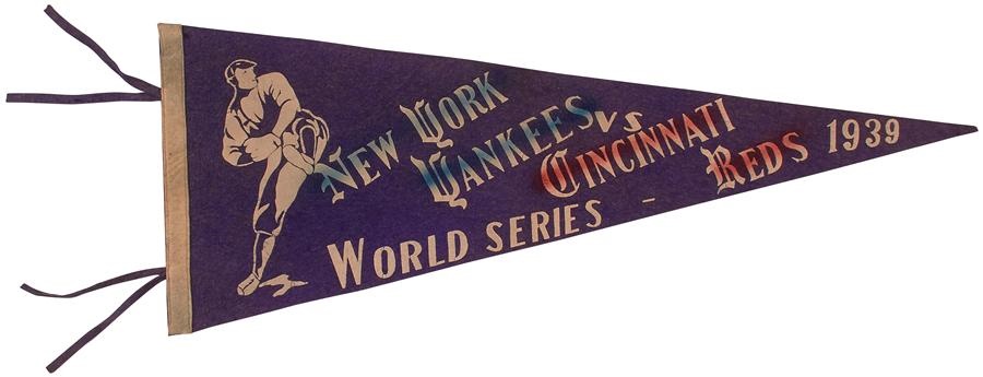 NY Yankees, Giants & Mets - Very Rare 1939 World Series Pennant