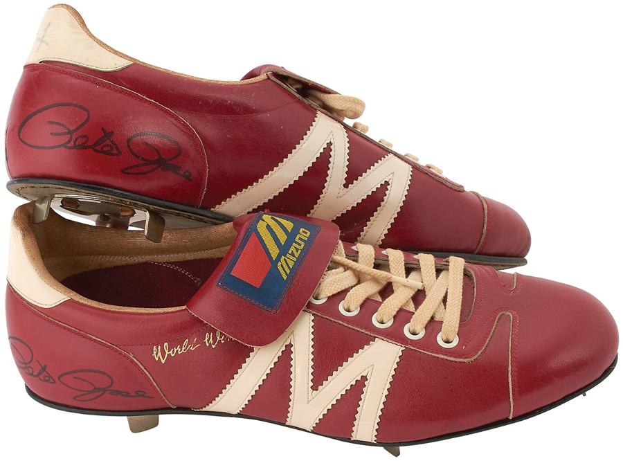 Baseball Equipment - Early 1980s Pete Rose Game Worn Spikes