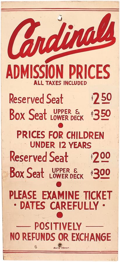 Last Game At Sportsman's Park Handpainted Ticket Sign