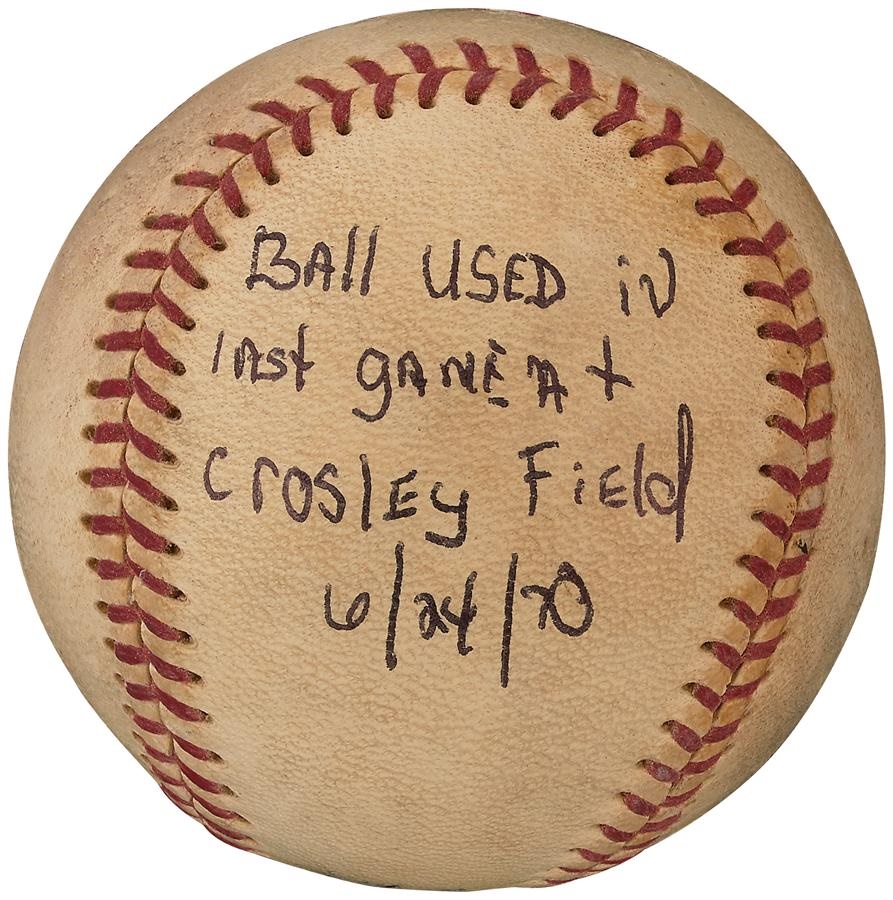 Pete Rose & Cincinnati Reds - Baseball Used In The Final Game At Crosley Field