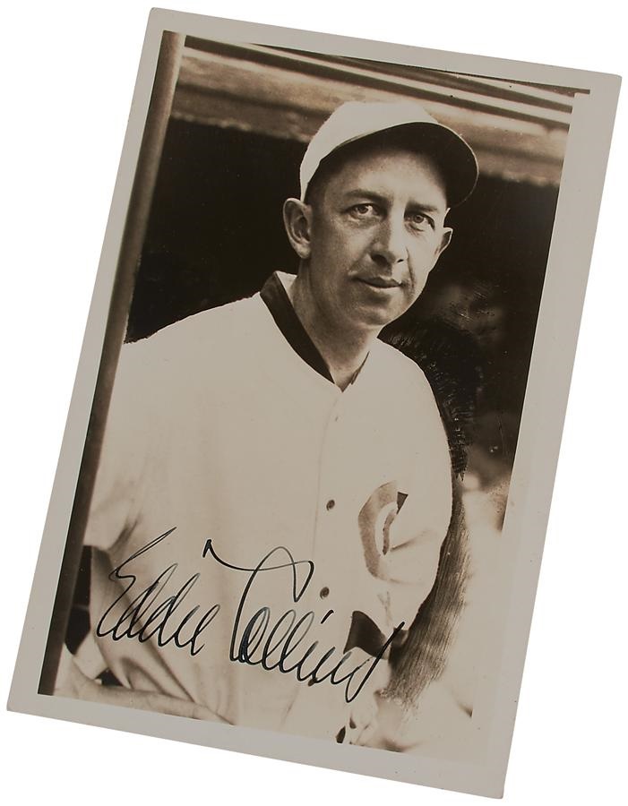 Baseball Autographs - Eddie Collins Signed George Burke Photograph