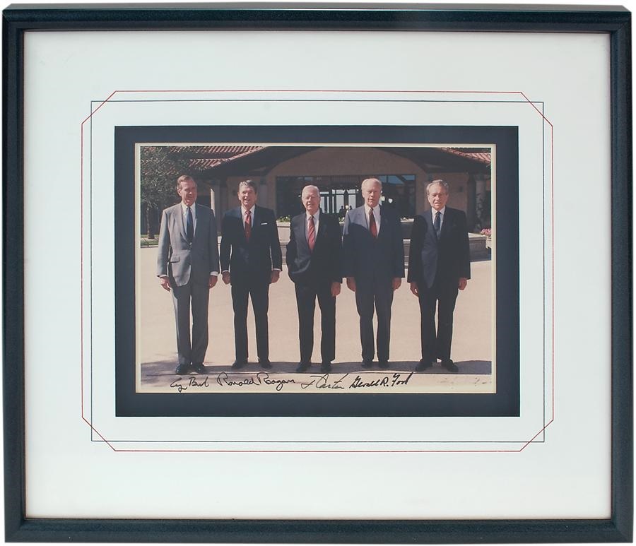Five United States Presidents Signed Photograph (LOA)