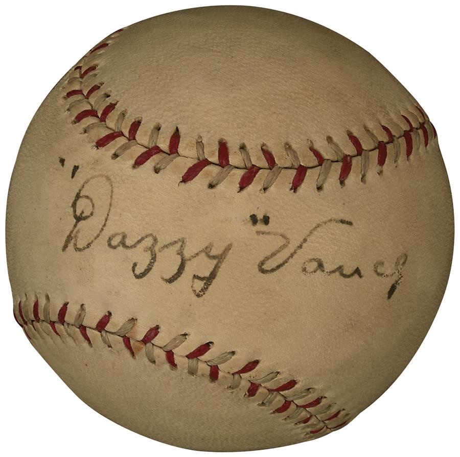 - Dazzy Vance Single Signed Baseball PSA 7.5