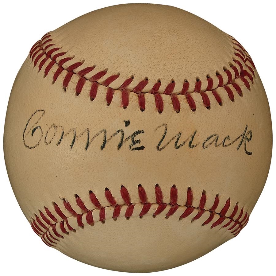 Baseball Autographs - Connie Mack Single Signed OAL William Harridge Baseball