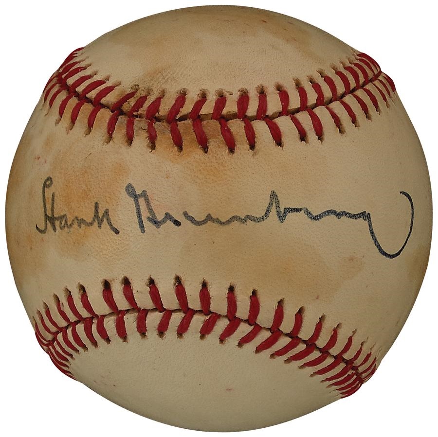 Baseball Autographs - Hank Greenberg Single Signed Baseball
