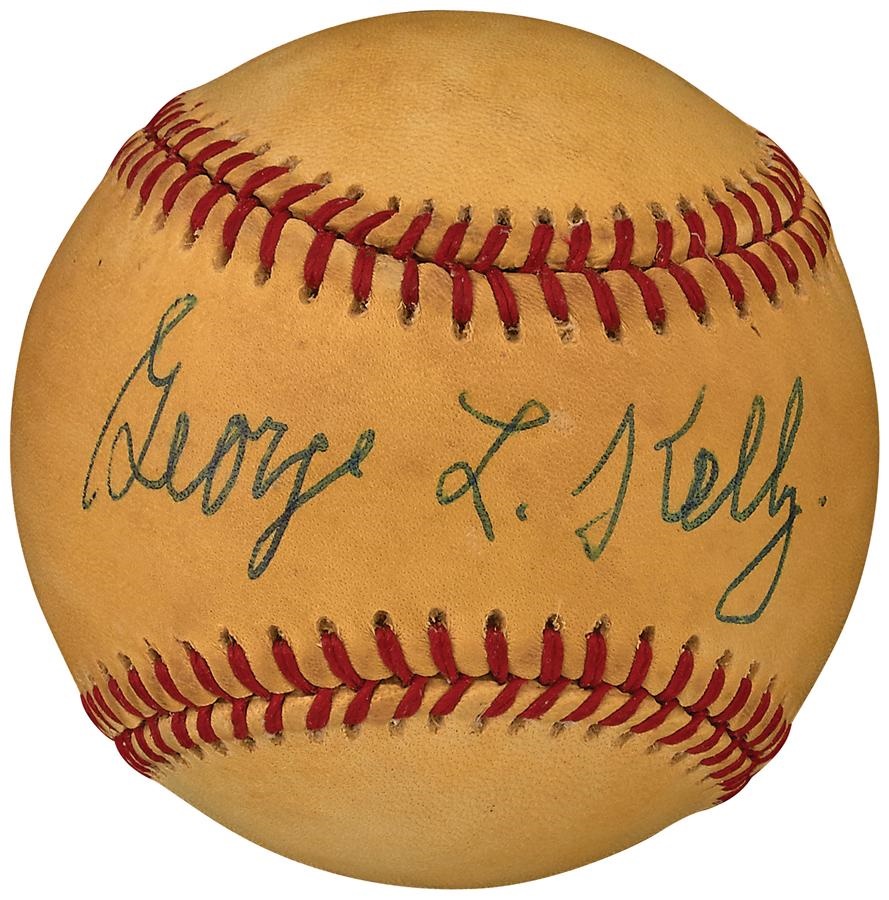Baseball Autographs - George Kelly Single Signed Baseball