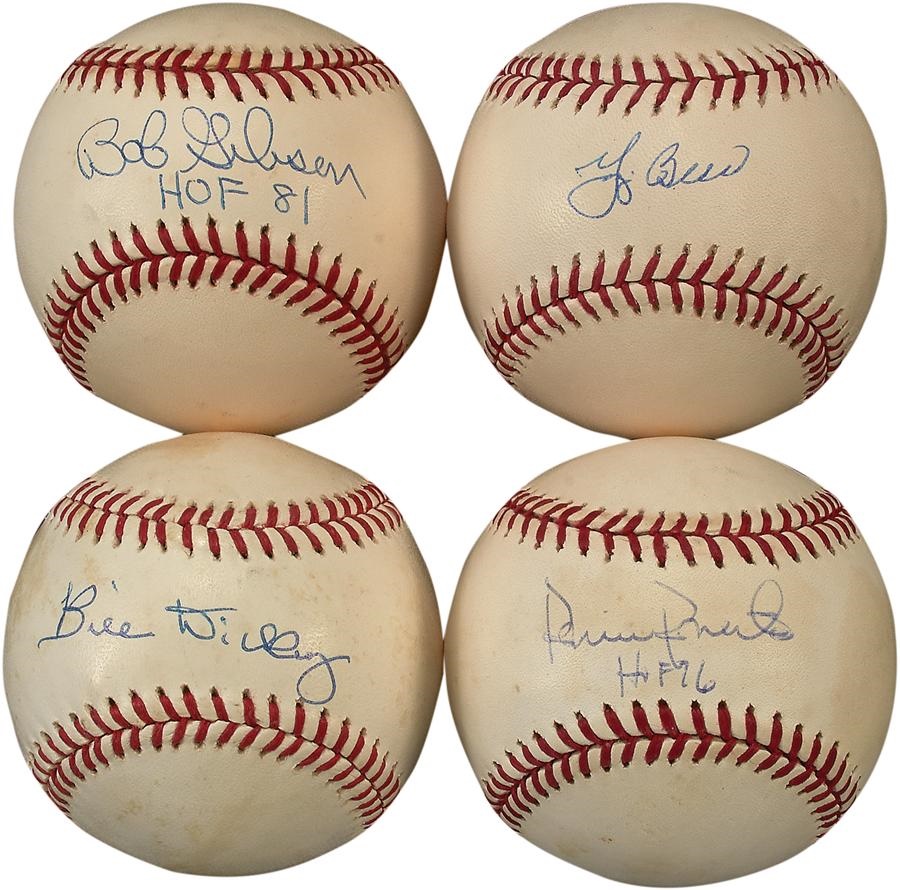 - Hall of Famers Single Signed Baseballs with Bill Dickey (4)