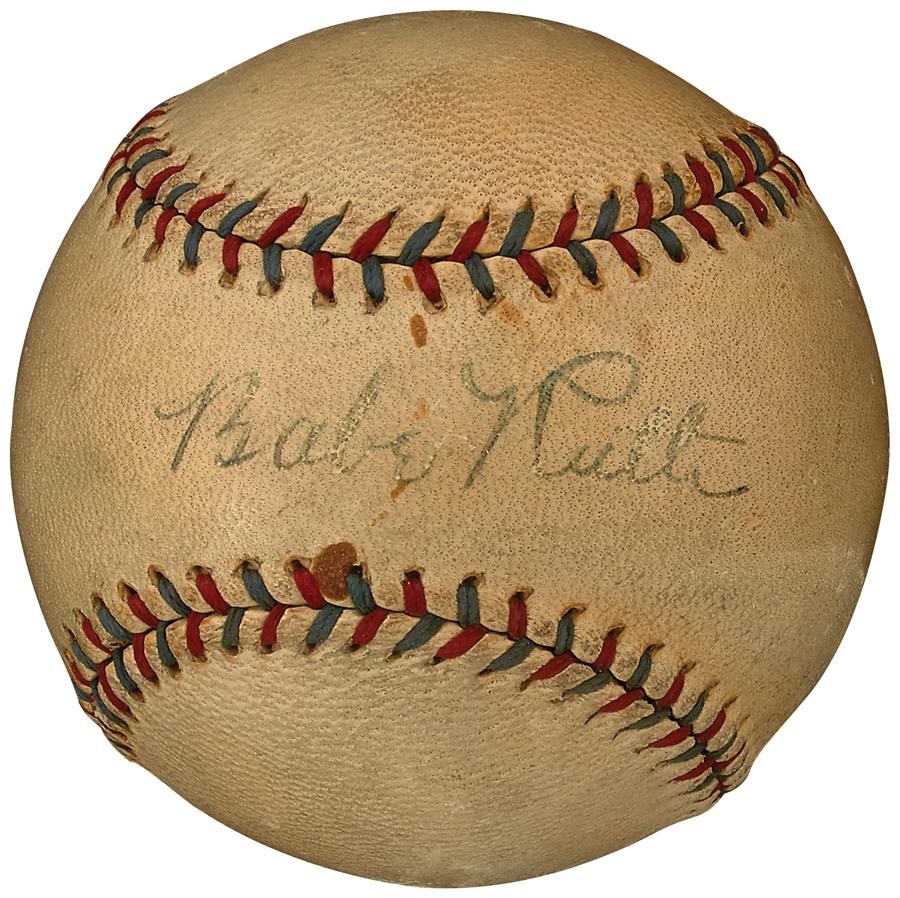 Ruth and Gehrig - Babe Ruth, Lou Gehrig & Earle Combs Signed Reach Baseball
