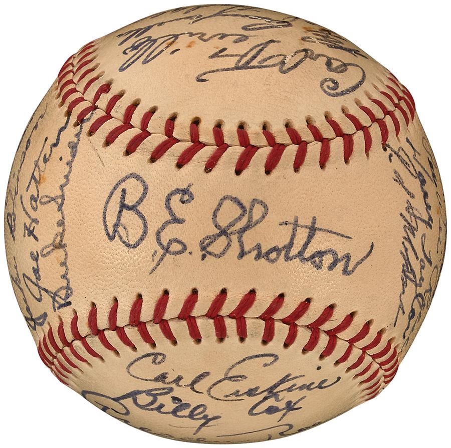 Jackie Robinson & Brooklyn Dodgers - 1948 Brooklyn Dodgers Team Signed Baseball (Erskine LOA, NO Clubhouse Signatures)