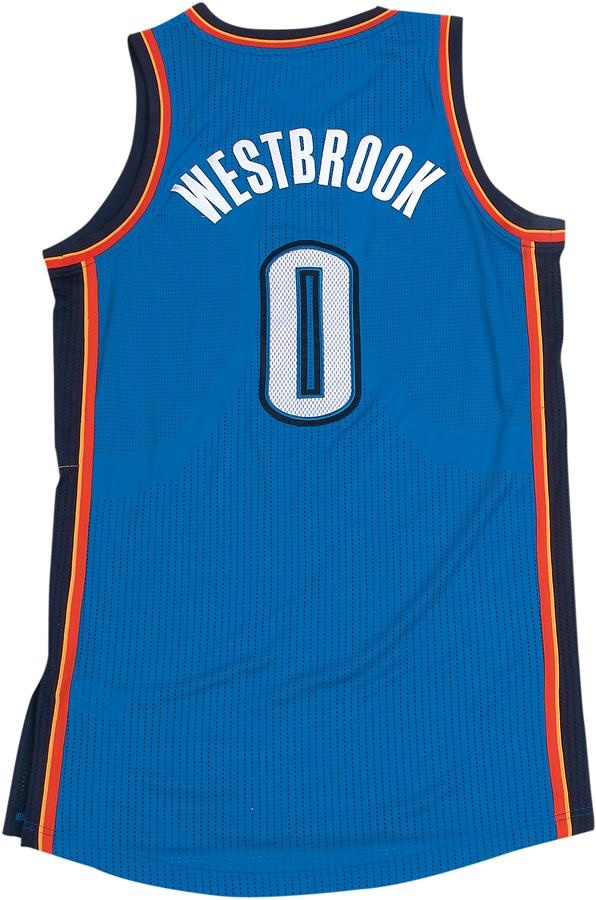 Basketball - 2013 Russell Westbrook Game-Worn OKC Thunder Jersey MEIGRAY LOA