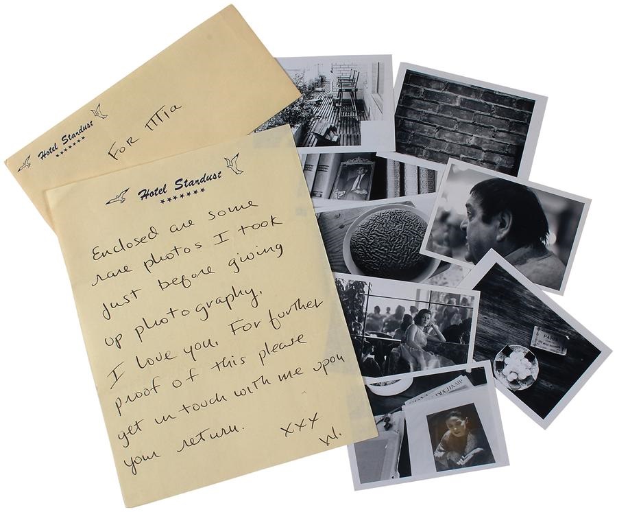 Rock And Pop Culture - Woody Allen Handwritten Letter to Mia Farrow with (8) Original Photos