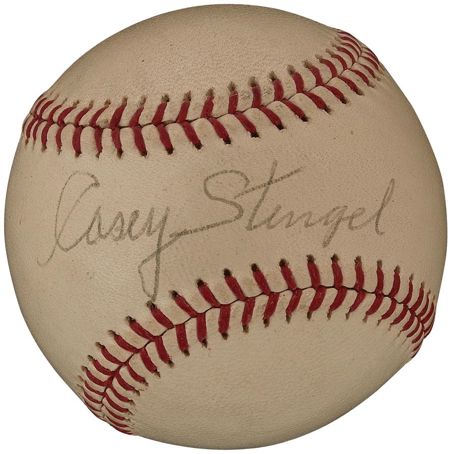 Baseball Autographs - Casey Stengel Single Signed Baseball
