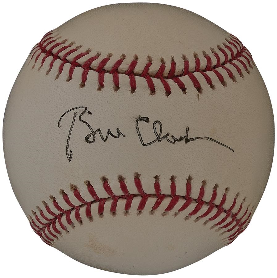 Baseball Autographs - Bill Clinton Single Signed Baseball