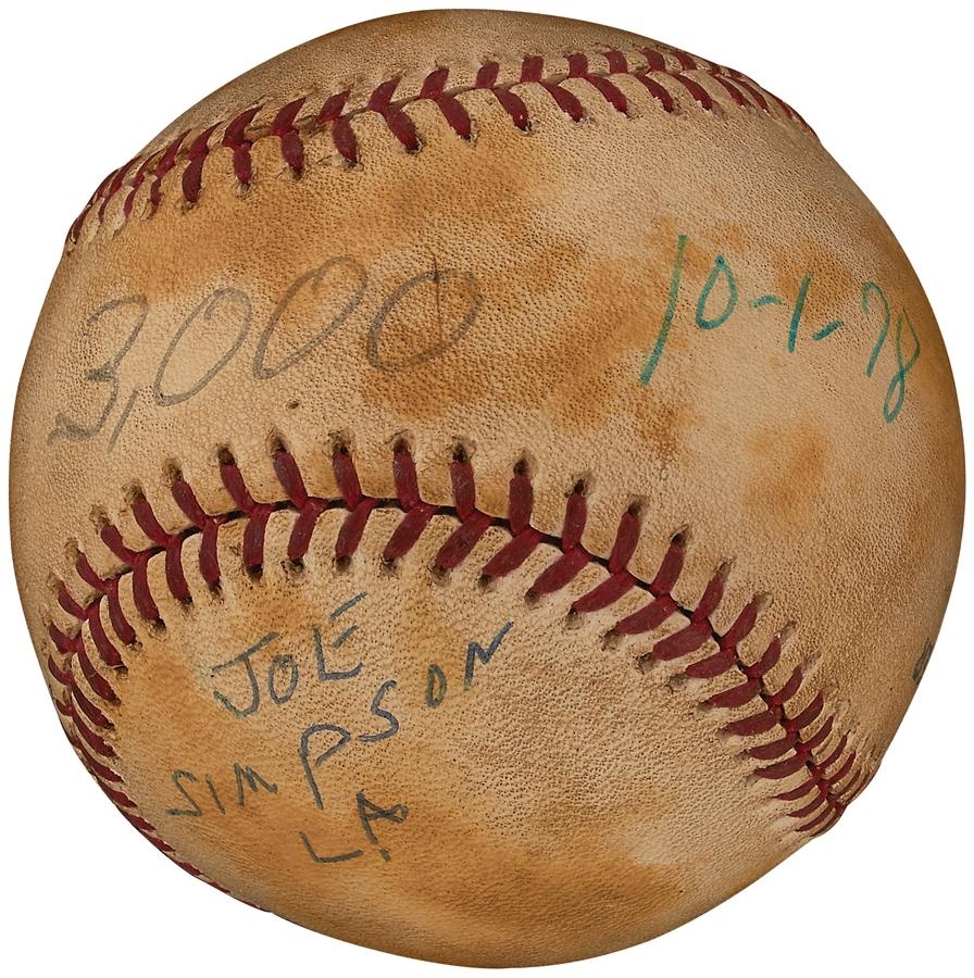 The Gaylord Perry Collection - Gaylord Perry 3,000th Strikeout Baseball