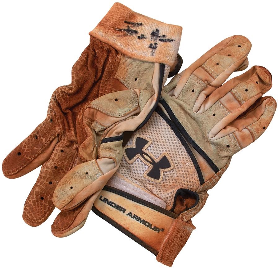 Baseball Equipment - 2012 Billy Hamilton Gloves Worn For Record Breaking Stolen Base #146