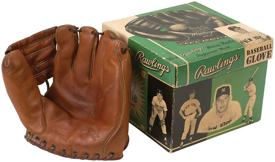 Mantle and Maris - 1950s Mickey Mantle Rawlings Glove In Box