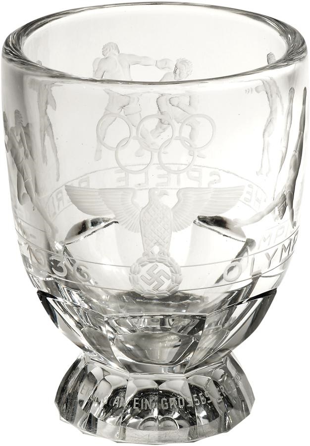 1980 Miracle on Ice & Olympics - 1936 Berlin Olympic Games Etched Crystal Presentational Vase