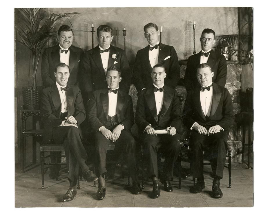 1928 Champions of Sports Banquet Photo with Babe Ruth & Bobby Jones