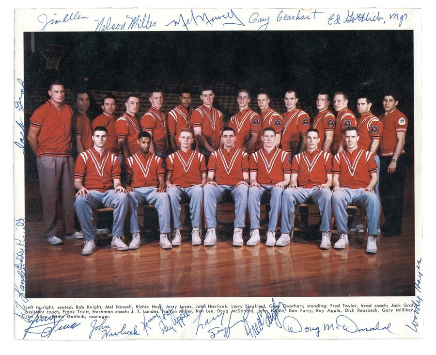 1961-62 Ohio State Basketball Signed Photo with Woody Hayes