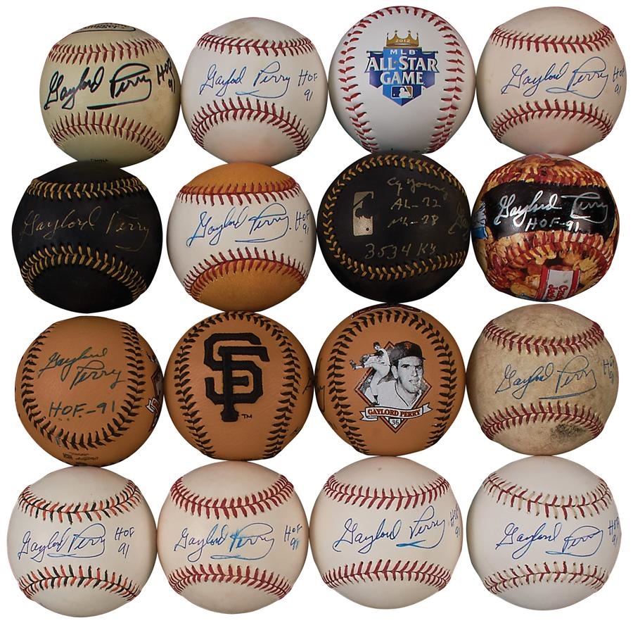 The Gaylord Perry Collection - Gaylord Perry Single Signed Baseballs (16)