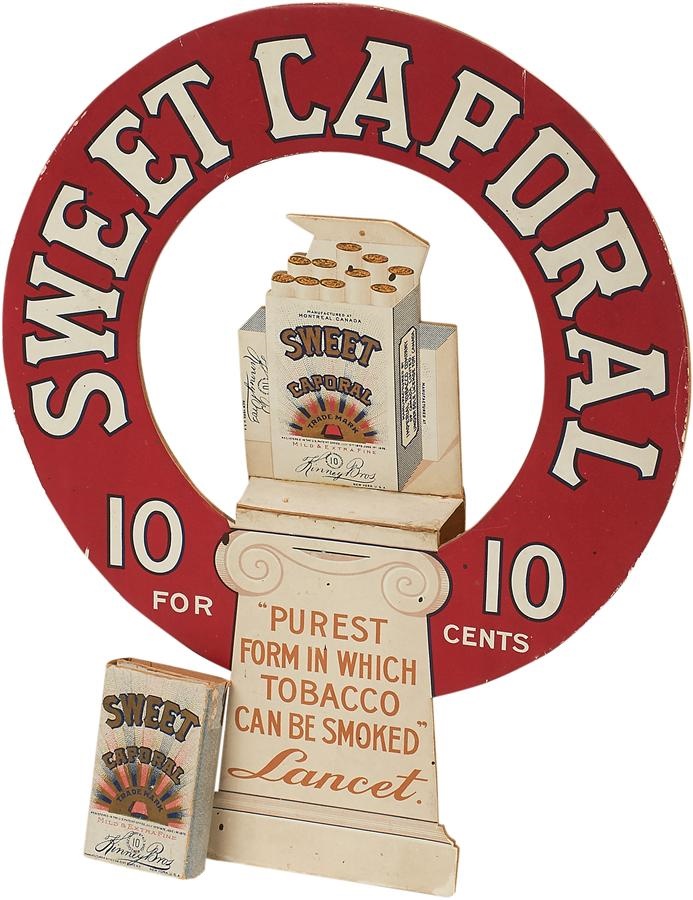 Baseball and Trading Cards - Circa 1910 Sweet Caporal Cigarettes Three-Dimensional Advertising Display
