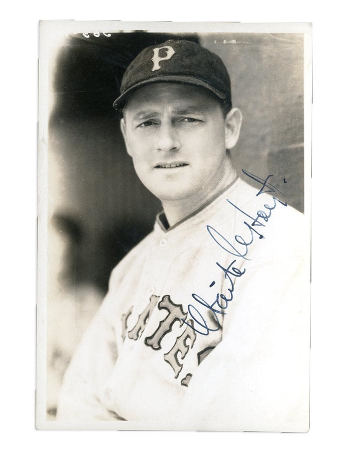 Baseball Autographs - Waite Hoyt Signed George Burke Photo