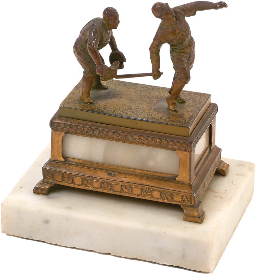 Baseball Memorabilia - 1920s Ban Johnson Figural Presentational Trophy