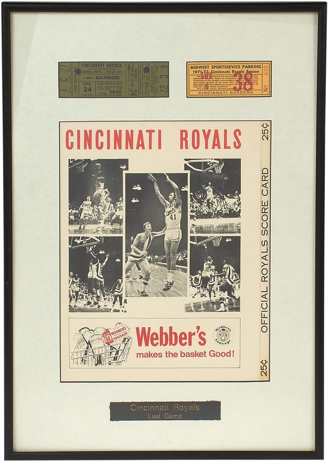Cincinnati Royals Final Game Tickets and Scorecard