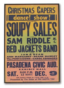 Soupy Sales Jan and Dean Poster 14x 22"