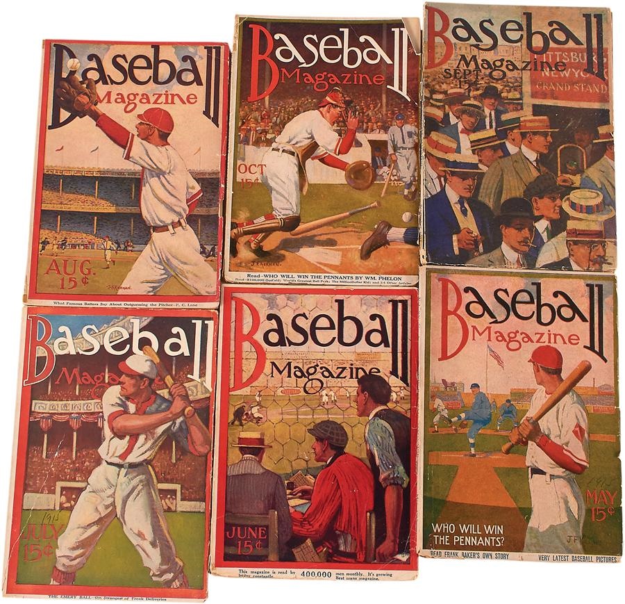 Baseball Magazine Collection - 1915 Baseball Magazines (6)