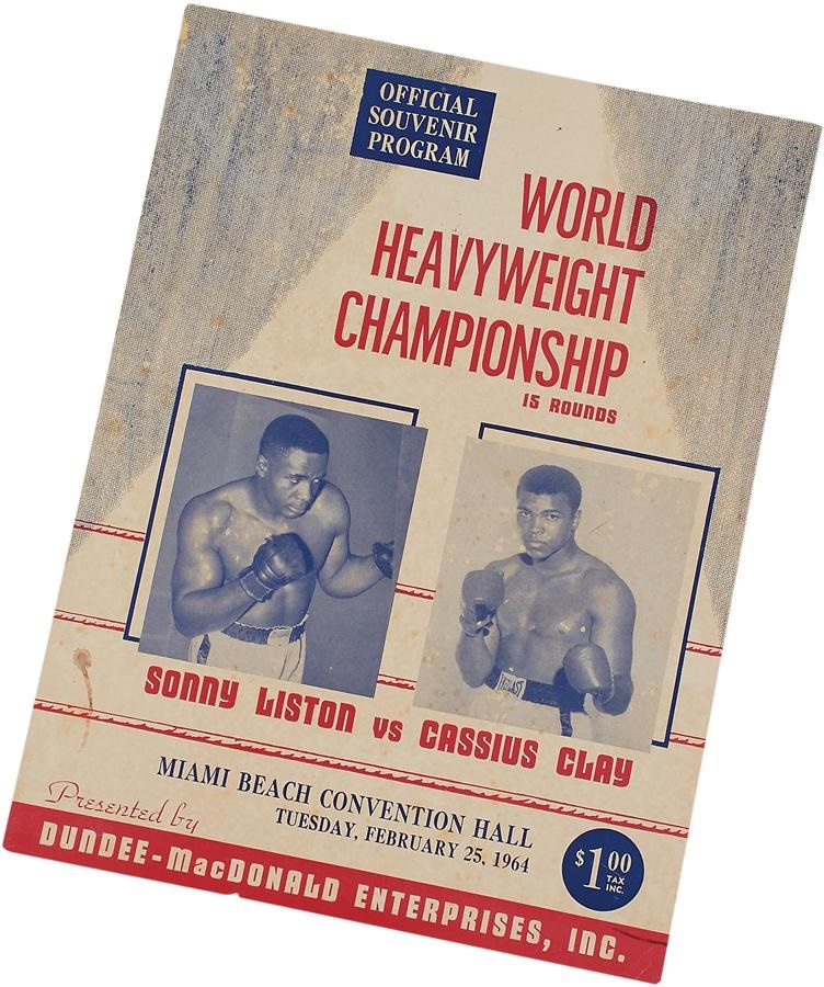 1964 Sonny Liston vs. Cassius Clay Fight Program