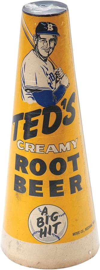 Boston Sports - 1950s Ted Williams Root Beer Megaphone