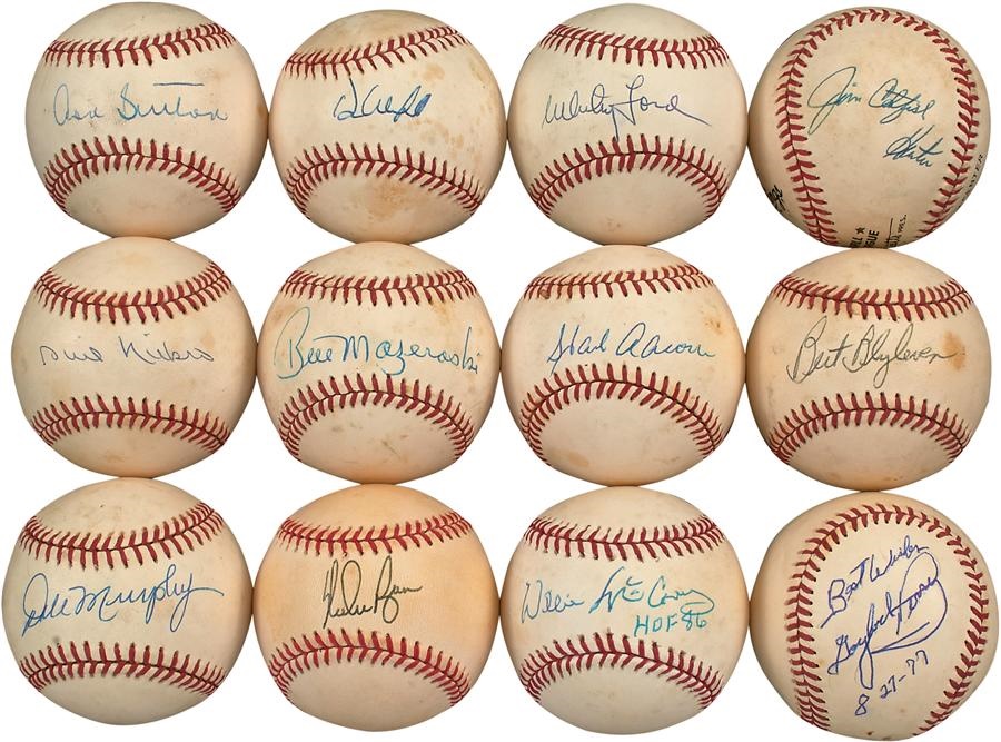 The Gaylord Perry Collection - Single Signed Baseballs Obtained by Gaylord Perry (76 w/ Duplicates)