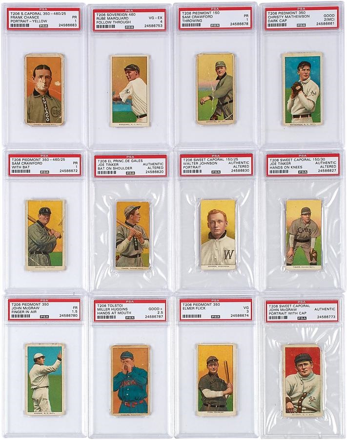 - Huge Old Timer's T206 Topps PSA Graded Collection of 245