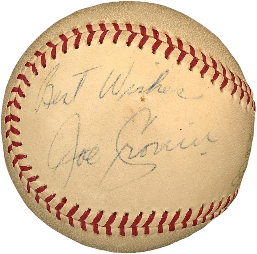 - Joe Cronin Single Signed Baseball