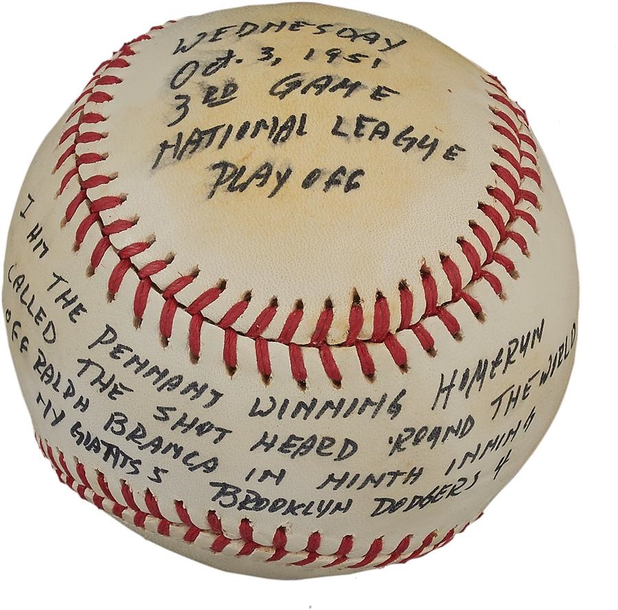 Baseball Autographs - Bobby Thomson Signed Story Baseball
