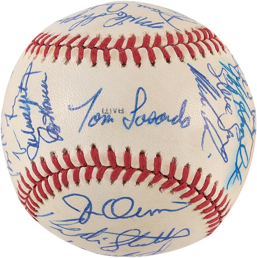 Jackie Robinson & Brooklyn Dodgers - Kirk Gibson & World Champion 1988 Los Angeles Dodgers Team Signed Baseball