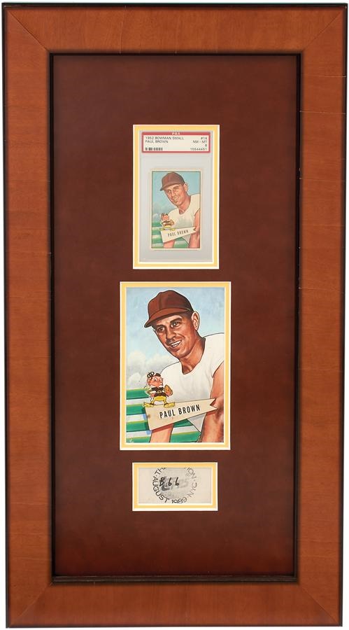 Baseball and Trading Cards - 1952 Bowman Paul Brown Original Artwork and Card